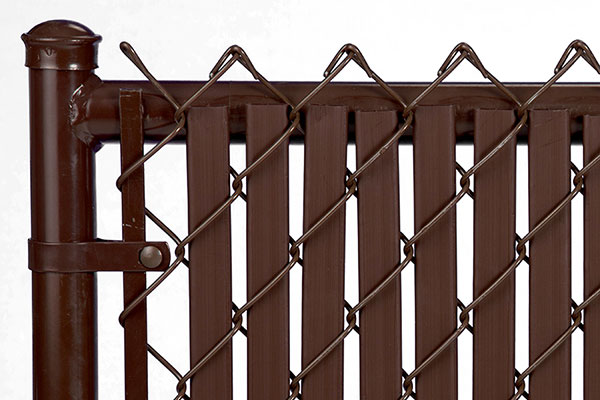 Chain Link Royal Blue Double Wall Tube™ Privacy Slat 4ft High Fence Bottom Lock 