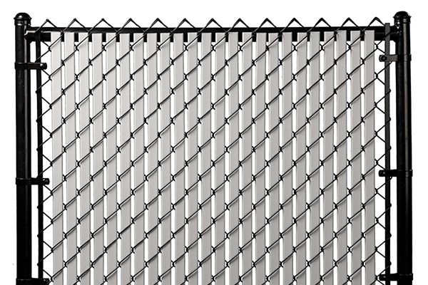 Chain Link Gray Double Wall Tube™ Privacy Slat For 4ft High Fence Bottom Lock 