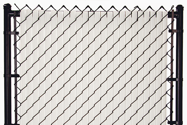 Chain Link Beige SoliTube™ Max-Privacy Slat For 6-ft Fence Bottom Lock 